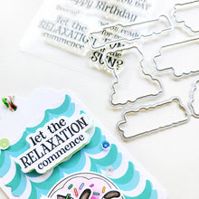 Load image into Gallery viewer, Catherine Pooler - Sentiments Stamp &amp; Die Set - Sunny Birthday. Available at Embellish Away located in Bowmanville Ontario Canada. Example by Catherine Pooler Designs Ambassador.
