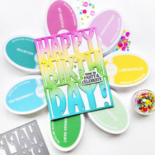 Load image into Gallery viewer, Catherine Pooler - Sentiments Stamp &amp; Die Set - Sunny Birthday. Available at Embellish Away located in Bowmanville Ontario Canada. Example by Catherine Pooler Designs Ambassador.
