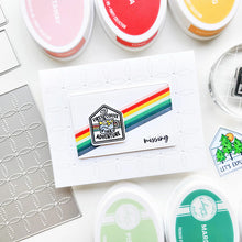 Cargar imagen en el visor de la galería, Catherine Pooler - Sentiments Stamp &amp; Die Set - Wilderness Collector. Travel badges. Available at Embellish Away located in Bowmanville Ontario Canada. Example by brand ambassador.
