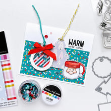 Load image into Gallery viewer, Catherine Pooler - Sentiments Stamps - No Shaking. Make the perfect gift tags this season with the No Shaking Sentiments Stamp Set. This adorable set has cute sentiments like "this package does not contain fruitcake" and "do not open 'til Christmas". Available at Embellish Away located in Bowmanville Ontario Canada. Example by brand ambassador.
