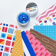 Load image into Gallery viewer, Catherine Pooler - Sequin Mix - Nova Scotia. The lobster is fine off the chilly shores of Nova Scotia, Canada. This cold water blue mix is shimmery and shiny and just right for your nautical cards and projects. Nova Scotia is ready for shaker cards. Available at Embellish Away located in Bowmanville Ontario Canada.
