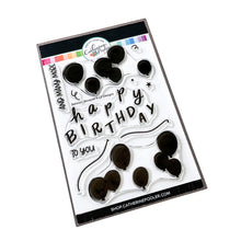 Charger l'image dans la galerie, Catherine Pooler - Stamp Set - Balloon Bouquet. Create a colorful and modern birthday greeting with the Balloon Bouquet Stamp Set. This set was made for layering with the "happy birthday" sentiment letters fitting over each balloon. Available at Embellish Away located in Bowmanville Ontario Canada.
