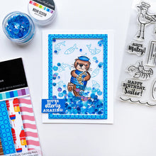 Charger l'image dans la galerie, Catherine Pooler - Stamp &amp; Die Set - Ahoy Matey. Get ready for a swashbuckling good time in your crafty space! The Ahoy Matey Stamp Set and its coordinating dies includes a cast of the cutest North East Coast fisherman you have ever seen! Available at Embellish Away located in Bowmanville Ontario Canada. Example by brand ambassador.

