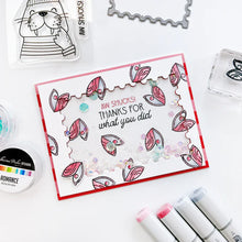 Load image into Gallery viewer, Catherine Pooler - Stamp &amp; Die Set - Aw Shucks. Meet the cutest fisherman on the seas! The Aw Shucks Stamp &amp; Die Set features a line art walrus that coordinates with the Ahoy Matey Stamp Set. Available at Embellish Away located in Bowmanville Ontario Canada. Example by brand ambassador.
