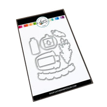 Load image into Gallery viewer, Catherine Pooler - Stamp &amp; Die Set - Bless This House. Create a card inspired by the latest fall themed home decor trends with this Set. This set features warm and cozy fireside decor images like candles, a vase and basket of wood. Available at Embellish Away located in Bowmanville Ontario Canada.
