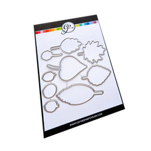 Load image into Gallery viewer, Catherine Pooler - Stamp &amp; Die Set - Changing Leaves. Perfect mid-sized leaves for all your cards and scrapbook pages. Includes 5 solid stamp leaves with separate vein and stem stamps. Includes an acorn, gumball and chestnut to add to your fall card. Available at Embellish Away located in Bowmanville Ontario Canada.
