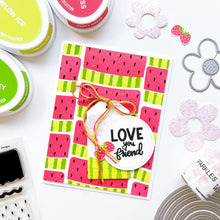 गैलरी व्यूवर में इमेज लोड करें, Catherine Pooler - Stamp &amp; Die Set - Fruitfully Frosted. Celebration cakes never looked so sweet as they will with the Fruitfully Frosted Set. This summery fruit-themed layer cake stamp set is so fun to piece together in a variety of ways. Available at Embellish Away located in Bowmanville Ontario Canada Example by brand ambassador.
