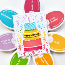 गैलरी व्यूवर में इमेज लोड करें, Catherine Pooler - Stamp &amp; Die Set - Fruitfully Frosted. Celebration cakes never looked so sweet as they will with the Fruitfully Frosted Set. This summery fruit-themed layer cake stamp set is so fun to piece together in a variety of ways. Available at Embellish Away located in Bowmanville Ontario Canada Example by brand ambassador.
