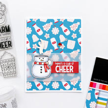 Load image into Gallery viewer, Catherine Pooler - Stamp &amp; Die Set - Holiday Mug. From the makers of the original Mug Shots Stamp Set comes Holiday Mug Shots Stamps and coordinating dies! Features all your favorite winter friends- Santa, Rudolf, Snowman and even the Gingerbread man. Available at Embellish Away located in Bowmanville Ontario Canada. Example by brand ambassador.
