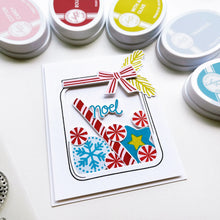 Charger l'image dans la galerie, Catherine Pooler - Stamp &amp; Die Set - Jar Full of Joy. Fill your holiday cookie jar with joy! Use the Jar Full of Joy Stamp Set and Coordinating Dies to create your own holiday decor cards! Fill the jar or turn it into a shaker card. Available at Embellish Away located in Bowmanville Ontario Canada. Example by brand ambassador.
