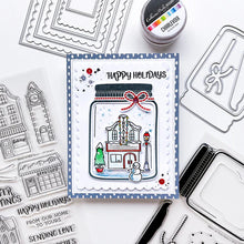 Load image into Gallery viewer, Catherine Pooler - Stamp &amp; Die Set - Mason Jar. Build your own winter Pinterest craft with the Mason Jar Snow Globe Stamps &amp; Dies. This pairing gives you everything you need to make your own paper snow globe cards and shakers. Available at Embellish Away located in Bowmanville Ontario Canada. Example by brand ambassador.
