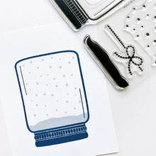 Load image into Gallery viewer, Catherine Pooler - Stamp &amp; Die Set - Mason Jar. Build your own winter Pinterest craft with the Mason Jar Snow Globe Stamps &amp; Dies. This pairing gives you everything you need to make your own paper snow globe cards and shakers. Available at Embellish Away located in Bowmanville Ontario Canada.
