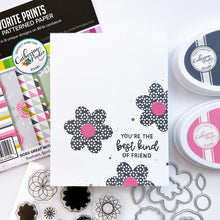 Load image into Gallery viewer, Catherine Pooler - Stamp &amp; Die Set - My Favorite Floral. A favorite mix of spirograph inspired doodles and floral blooms come together to make My Favorite Floral Stamp Set and Dies. Available at Embellish Away located in Bowmanville Ontario Canada Example by brand ambassador.
