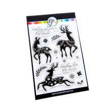 Load image into Gallery viewer, Catherine Pooler - Stamp &amp; Die Set - Peaceful Deer. Create elegant, winter-themed cards. Available at Embellish Away located in Bowmanville Ontario Canada.
