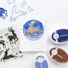 Load image into Gallery viewer, Catherine Pooler - Stamp &amp; Die Set - Peaceful Deer. Create elegant, winter-themed cards. Available at Embellish Away located in Bowmanville Ontario Canada. Example by Catherine Pooler Designs.
