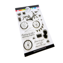將圖片載入圖庫檢視器 Catherine Pooler - Stamp &amp; Die Set - Pedaling By. Featuring a birthday bike with tons of fun decorations. Decorate with the gifts, balloons and bunting. There's also a basket that can be filled with flowers or a kitty to take along or the ride! Available at Embellish Away located in Bowmanville Ontario Canada.
