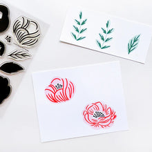 Load image into Gallery viewer, Catherine Pooler - Stamp &amp; Die Set - Perfect Peonies. Don't you love a sophisticated floral? The Perfect Peonies Stamp &amp; Die Set is a gorgeous, floral layering set. Available at Embellish Away located in Bowmanville Ontario Canada. Example by brand ambassador.

