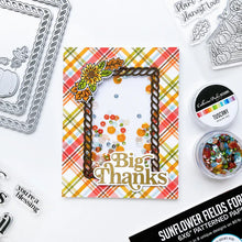 Load image into Gallery viewer, Catherine Pooler - Stamp &amp; Die Set - Sentiments - Joyful Thanks. Send a "big thanks" with the Joyful Thanks Sentiment Stamp &amp; Die Set. This stamp set features some large sentiments and smaller complimentary sentiments to use alone or inside the card. Available at Embellish Away located in Bowmanville Ontario Canada. Example by brand ambassador.
