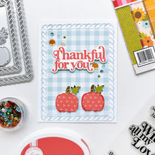 Load image into Gallery viewer, Catherine Pooler - Stamp &amp; Die Set - Sentiments - Joyful Thanks. Send a "big thanks" with the Joyful Thanks Sentiment Stamp &amp; Die Set. This stamp set features some large sentiments and smaller complimentary sentiments to use alone or inside the card. Available at Embellish Away located in Bowmanville Ontario Canada. Example by brand ambassador.
