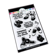 Load image into Gallery viewer, Catherine Pooler - Stamp &amp; Die Set - Sock Hop. Travel the decades with these adorable and iconic shoe images in the Sock Hop Stamp Set and the coordinating Dies. Available at Embellish Away located in Bowmanville Ontario Canada.
