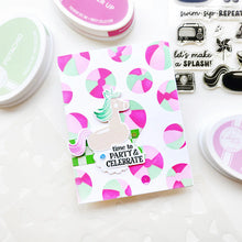 Cargar imagen en el visor de la galería, Catherine Pooler - Layered Stencil - Having a Ball. Available at Embellish Away located in Bowmanville Ontario Canada. Example by Catherine Pooler Designs brand ambassador.
