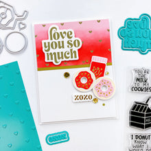 Load image into Gallery viewer, Catherine Pooler - Stamp &amp; Die Set - We Go Together. We go together like donuts and sprinkles! Ready for your cards and projects for Valentines Day, celebrating your bestie, or any day you want to let the one you love know you are "the perfect pair"! Available at Embellish Away located in Bowmanville Ontario Canada. Example by brand ambassador.
