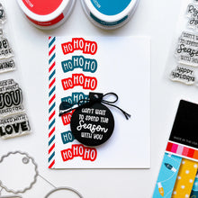 Load image into Gallery viewer, Catherine Pooler - Tag Dies - No Shaking. The No Shaking Tag Dies are the perfect shapes and sizes for embellishing your holiday packages or also can be cute additional elements for cards. Available at Embellish Away located in Bowmanville Ontario Canada. Example by brand ambassador.
