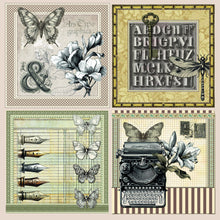 Load image into Gallery viewer, Ciao Bella - 12X12 Patterns Paper Pad - Typographic. Includes 8 Sheets. Available at Embellish Away located in Bowmanville Ontario Canada.
