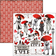 Load image into Gallery viewer, Ciao Bella - 12x12 Patterns Pad - 8/Pkg - Paris Je t’aime. “Paris Je t’aime” is an elegant and modern collection that celebrates Paris with a refined combination of white, black, and red details. Available at Embellish Away located in Bowmanville Ontario Canada.
