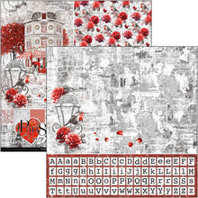 Load image into Gallery viewer, Ciao Bella - 12x12 Patterns Pad - 8/Pkg - Paris Je t’aime. “Paris Je t’aime” is an elegant and modern collection that celebrates Paris with a refined combination of white, black, and red details. Available at Embellish Away located in Bowmanville Ontario Canada.
