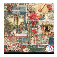 गैलरी व्यूवर में इमेज लोड करें, Ciao Bella - 8X8 Paper Pad - Merry &amp; Bright. Includes 12 Sheets. Available at Embellish Away located in Bowmanville Ontario Canada.
