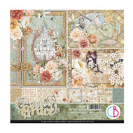 Ciao Bella - 8x8 Paper Pad - 12/Pkg - Reign of Grace. The Paper Pad 8x8 meet the need of papercrafters and cardmakers looking for smaller size than classic 12x12. It’s specially designed for our Album Binding Art line of chipboard albums. Available at Embellish Away located in Bowmanville Ontario Canada