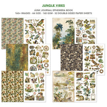 Load image into Gallery viewer, Ciao Bella - A4 Junk Journal &amp; Ephemera Book - Jungle Vibes. Includes 32 Pages. Available at Embellish Away located in Bowmanville Ontario Canada.
