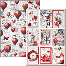 Load image into Gallery viewer, Ciao Bella - Creative Pad A4 9/Pkg - Paris Je t’aime. An elegant and modern collection that celebrates Paris with a refined combination of white, black, and red details. Available at Embellish Away located in Bowmanville Ontario Canada
