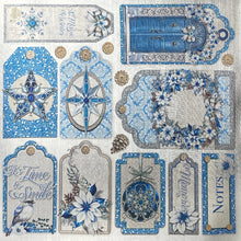Load image into Gallery viewer, Ciao Bella - Deluxe Paper 6"x6" - 5/Pkg - Elegance of Blue Paper Silver. Available at Embellish Away located in Bowmanville Ontario Canada.
