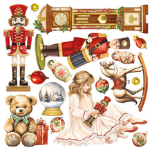 Load image into Gallery viewer, Ciao Bella - Vellum Fussy Cut 6"x6" - 6/Pkg - The Nutcracker. The warm and inviting tones of lights and lanterns create a magical atmosphere, perfect for embracing the spirit of Christmas. Available at Embellish Away located in Bowmanville Ontario Canada.
