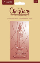 Load image into Gallery viewer, Crafter's Companion - 3D Embossing Folder - Christmas by Candlelight - Christmas Candle. Size: 2.75''x5.75''. At Embellish Away in Bowmanville Ontario Canada.

