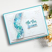 Load image into Gallery viewer, Creative Expressions - Craft Dies By Sue Wilson - Festive Snowflake - Ribbon Wave. This Festive Snowflake Ribbon Wave is a gorgeous die set that will be a great addition to your festive paper craft stash. Available at Embellish Away located in Bowmanville Ontario Canada. Card example by Sue Wilson.
