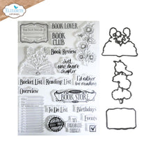 Charger l'image dans la galerie, Elizabeth Craft - Clear Stamp &amp; Die Combo - Book Lover. Stamp Set Size: A5 - 5.9" x 8.3". Available at Embellish Away located in Bowmanville Ontario Canada.
