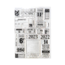 Load image into Gallery viewer, Elizabeth Craft - Clear Stamps - Tickets. This is a versatile stamp for a variety of occasions. This stamp can be used with your favorite inks, markers, embossing powders, watercolors, colored pencils, and other crafting mediums (sold separately). Available at Embellish Away located in Bowmanville Ontario Canada.
