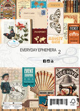 Cargar imagen en el visor de la galería, Elizabeth Craft - Patterned Cardstock Pad - Everyday Ephemera 2. Paper Size: 5.8" x 8.3". Available at Embellish Away in Bowmanville Ontario Canada.
