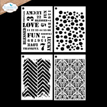 Cargar imagen en el visor de la galería, Elizabeth Craft - Stencil - Journal Stencils 11. Measuring approx. 5.9" x 8.7". Available at Embellish Away in Bowmanville Ontario Canada.
