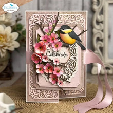 गैलरी व्यूवर में इमेज लोड करें, 4 sizes of elegant 3D cherry blossoms, perfect for adding depth and layers to your floral designs. Available at Embeillish Away located in Bowmanville Ontario Canada. Example by brand ambassador.
