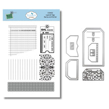 Load image into Gallery viewer, Elizabeth Crafts - Clear Stamp &amp; Die Combo - Layered Tags. Stamp Set Size: A5 - 5.9" x 8.3". Available at Embellish Away located in Bowmanville Ontario Canada.
