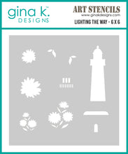 Load image into Gallery viewer, Gina K. Designs - BUNDLE - Stamp, Die Set &amp; Stencil - Lighting the Way. Set by Lisa Hetrick. At Embellish Away in Bowmanville Ontario Canada.
