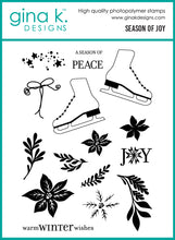 Load image into Gallery viewer, Gina K. Designs - BUNDLE - Stamp, Die Set &amp; Stencil - Season of Joy. Set by Lisa Hetrick. At Embellish Away in Bowmanville Ontario Canada.
