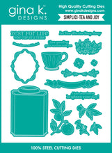 Charger l'image dans la galerie, Gina K. Designs - BUNDLE - Stamp, Die Set &amp; Stencil - Simplici-Tea and Joy. Available at Embellish Away in Bowmanville Ontario Canada.
