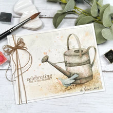 Load image into Gallery viewer, Gina K. Designs - BUNDLE - Stamp, Die &amp; Stencil Set - Garden Party. Set by Lisa Hetrick. Available at Embellish Away in Bowmanville Ontario Canada. Example by K.Lynne.art.
