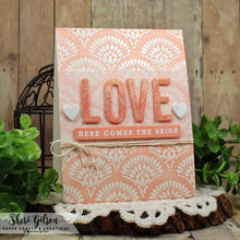 Charger l'image dans la galerie, Gina K. Designs - Background Stamp - Ornate Fans. Ornate Fans is a stamp set by Arjita Singh. This set is made of premium clear photopolymer and measures 4" X 6". Available at Embellish Away located in Bowmanville Ontario Canada. Example by Sheri Gilason
