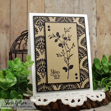 Charger l'image dans la galerie, Gina K. Designs - Background Stamp - Ornate Fans. Ornate Fans is a stamp set by Arjita Singh. This set is made of premium clear photopolymer and measures 4" X 6". Available at Embellish Away located in Bowmanville Ontario Canada. Example by Sheri Gilson
